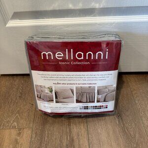 Mellanni Iconic Collection- King Size Extra Deep Sheet Set- Grey